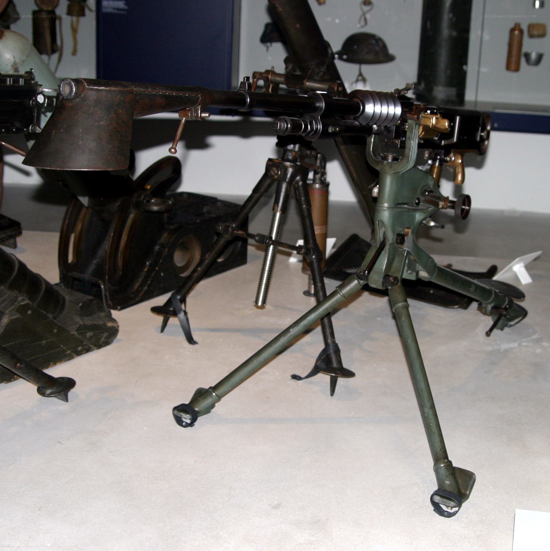 Machine gun on display