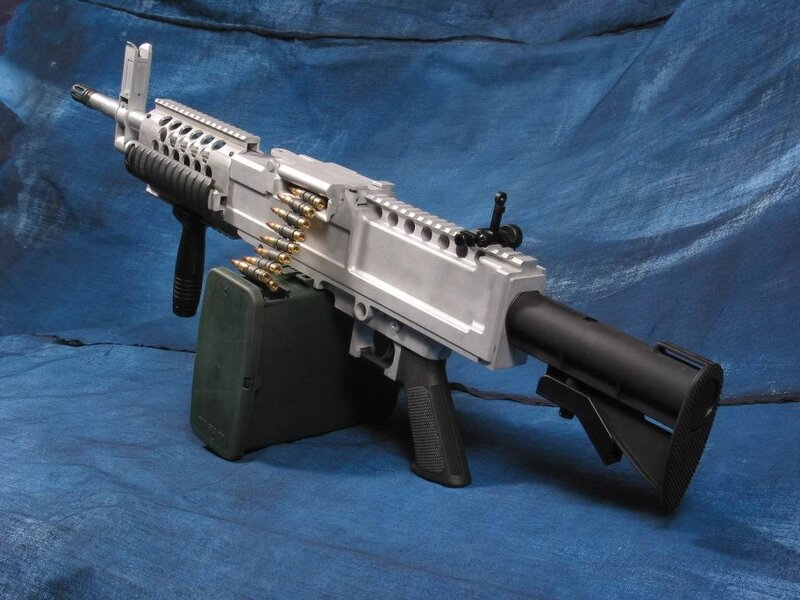 Machine Gun with Ammunition — Blue