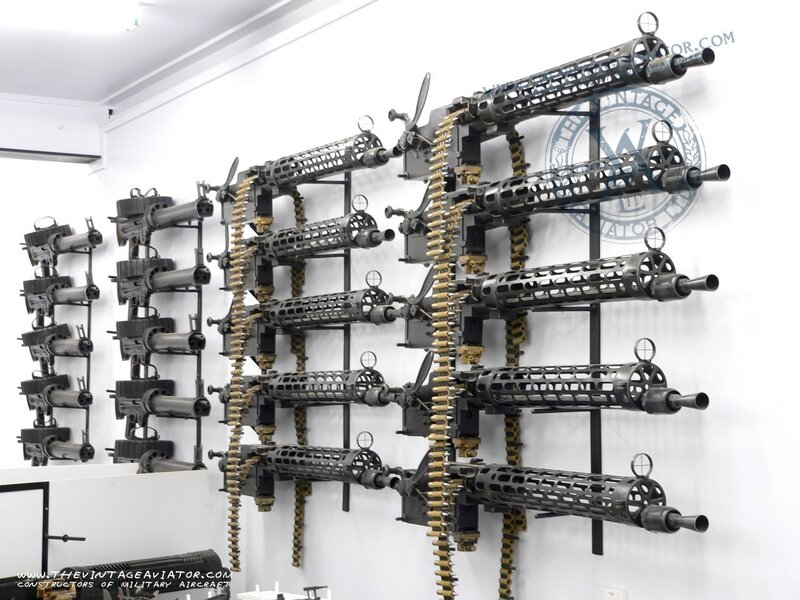 Machine Guns on Display — White