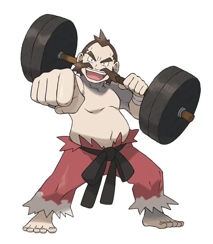 Machoke lifting weights
