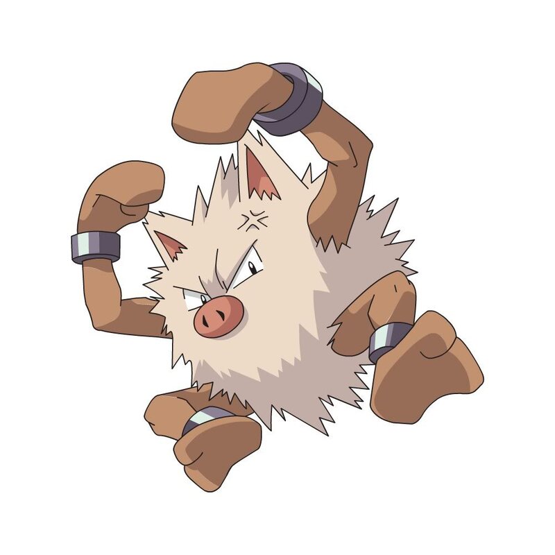 Machop flexing muscles