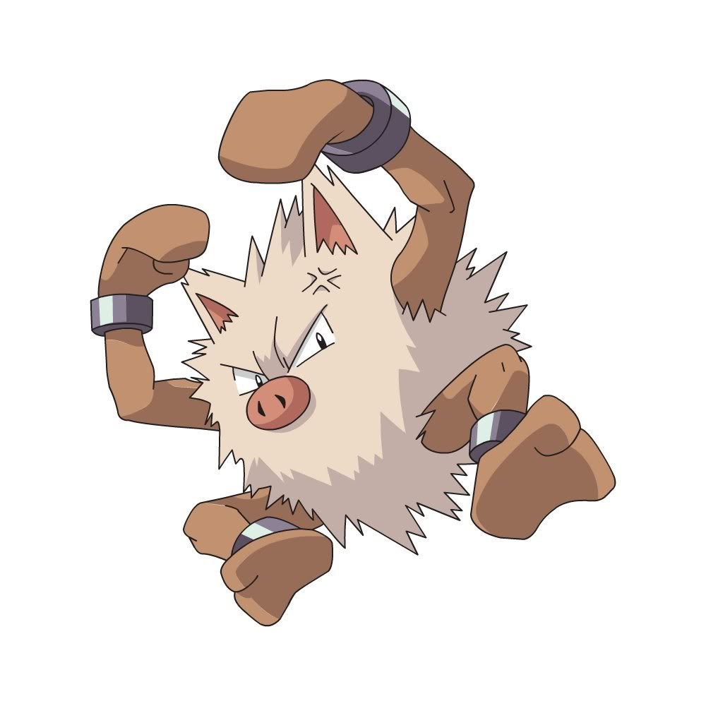 Machop flexing muscles