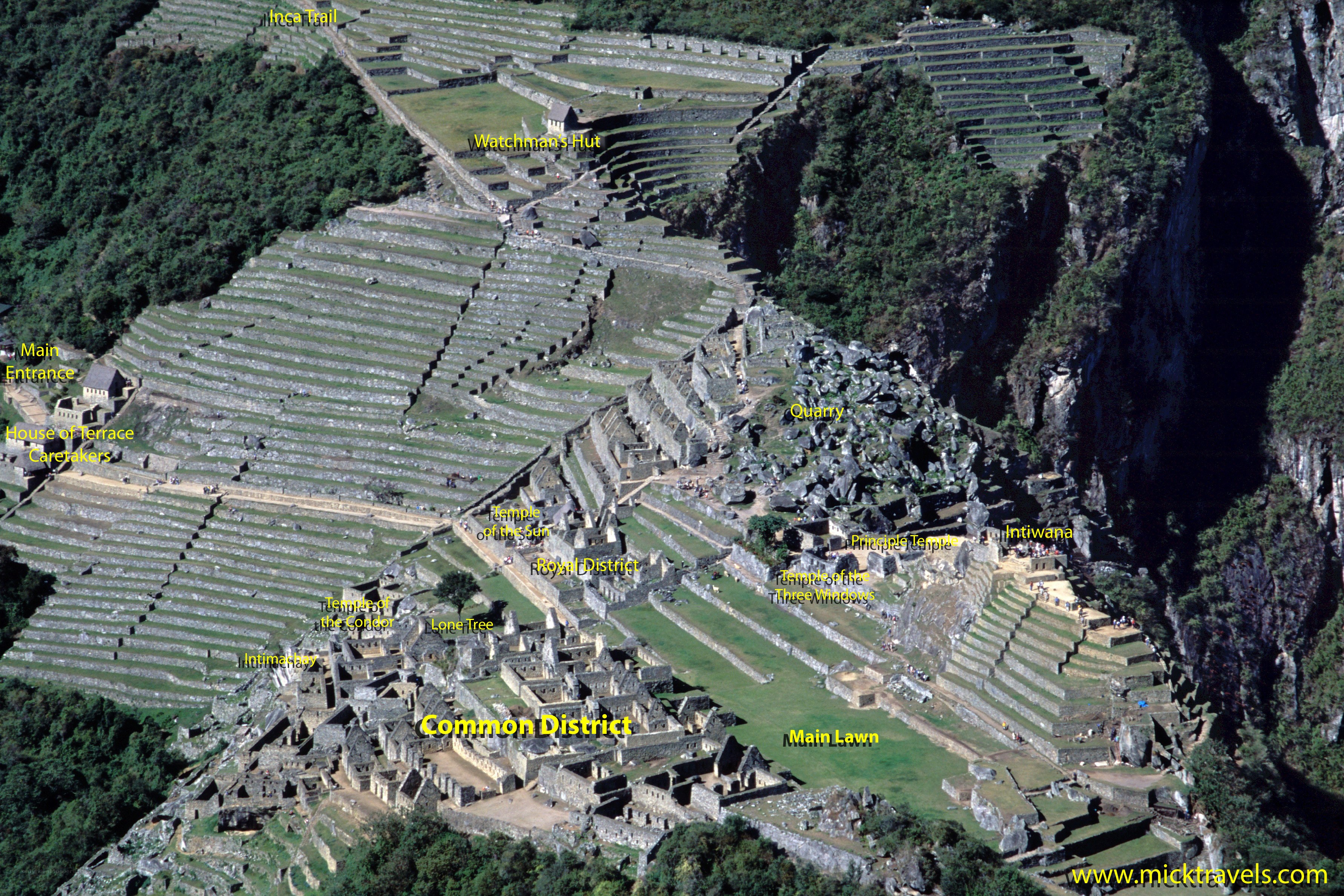 Machu Picchu aerial view