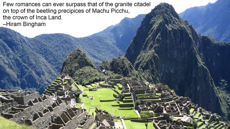 Machu Picchu citadel view