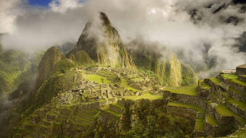 Machu Picchu in clouds