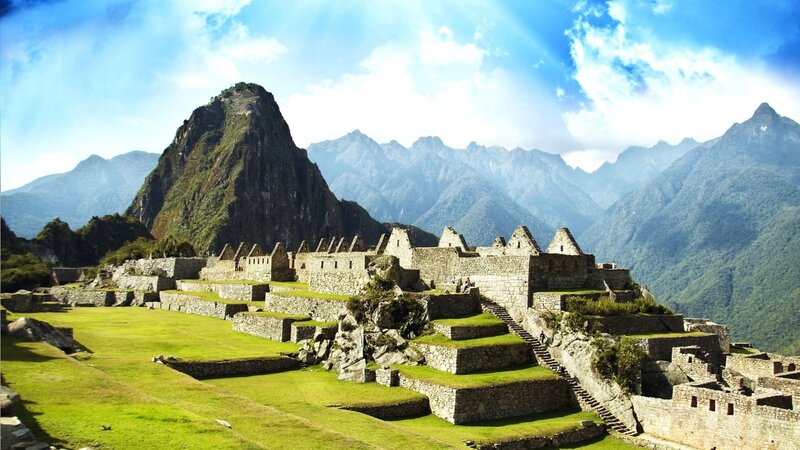 Machu Picchu Ruins — Blue, Serene, Afternoon, Photograph, Mountains