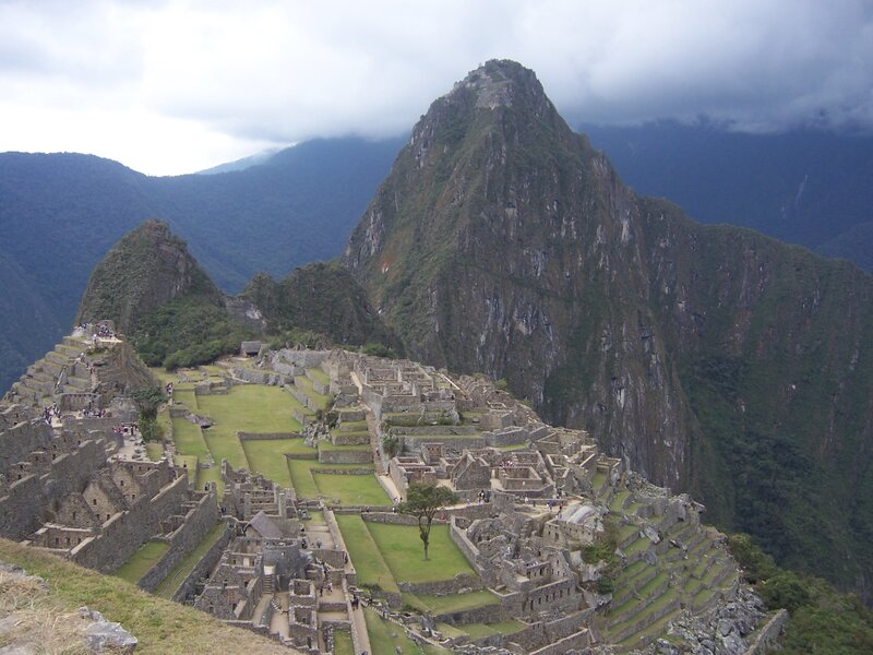 Machu Picchu Ruins — Green, Dramatic, Afternoon, Photograph, Mountain, Tourists, Clouds
