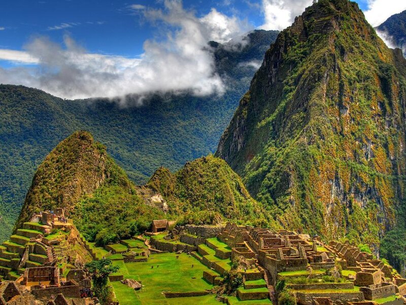 Machu Picchu Ruins — Green, Dramatic, Afternoon, Photograph, Mountains, Clouds