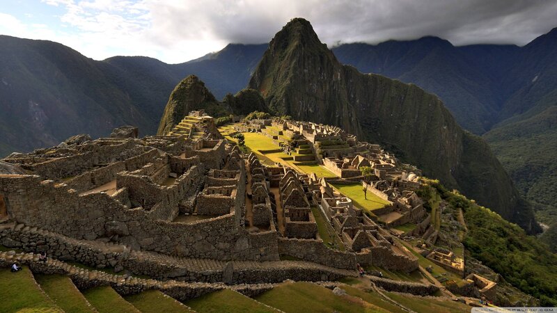 Machu Picchu Ruins — Green, Dramatic, Afternoon, Photograph, Mountains, Stone Structures