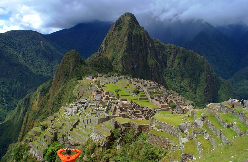Machu Picchu Ruins — Green, Dramatic, Afternoon, Photograph, Mountains, Tourists