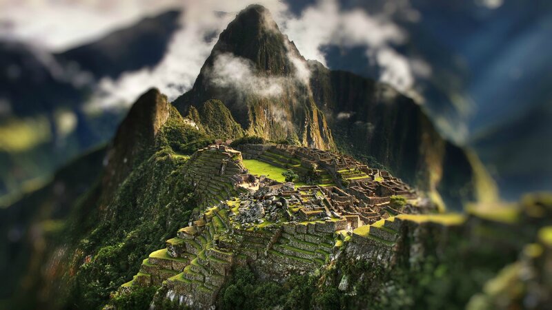Machu Picchu Ruins — Green, Dramatic, Photograph, Mountain