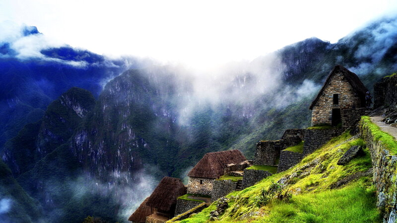 Machu Picchu Ruins — Green, Dramatic, Photograph, Mountains