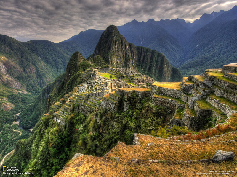 Machu Picchu Ruins — Green, Dramatic, Photograph