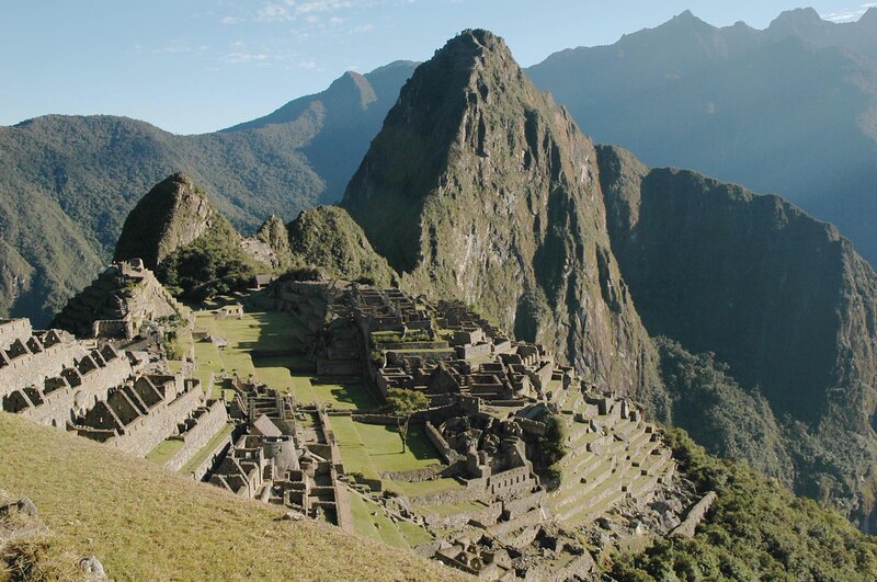 Machu Picchu Ruins — Green, Serene, Morning, Photograph, Mountains, Stone Structures
