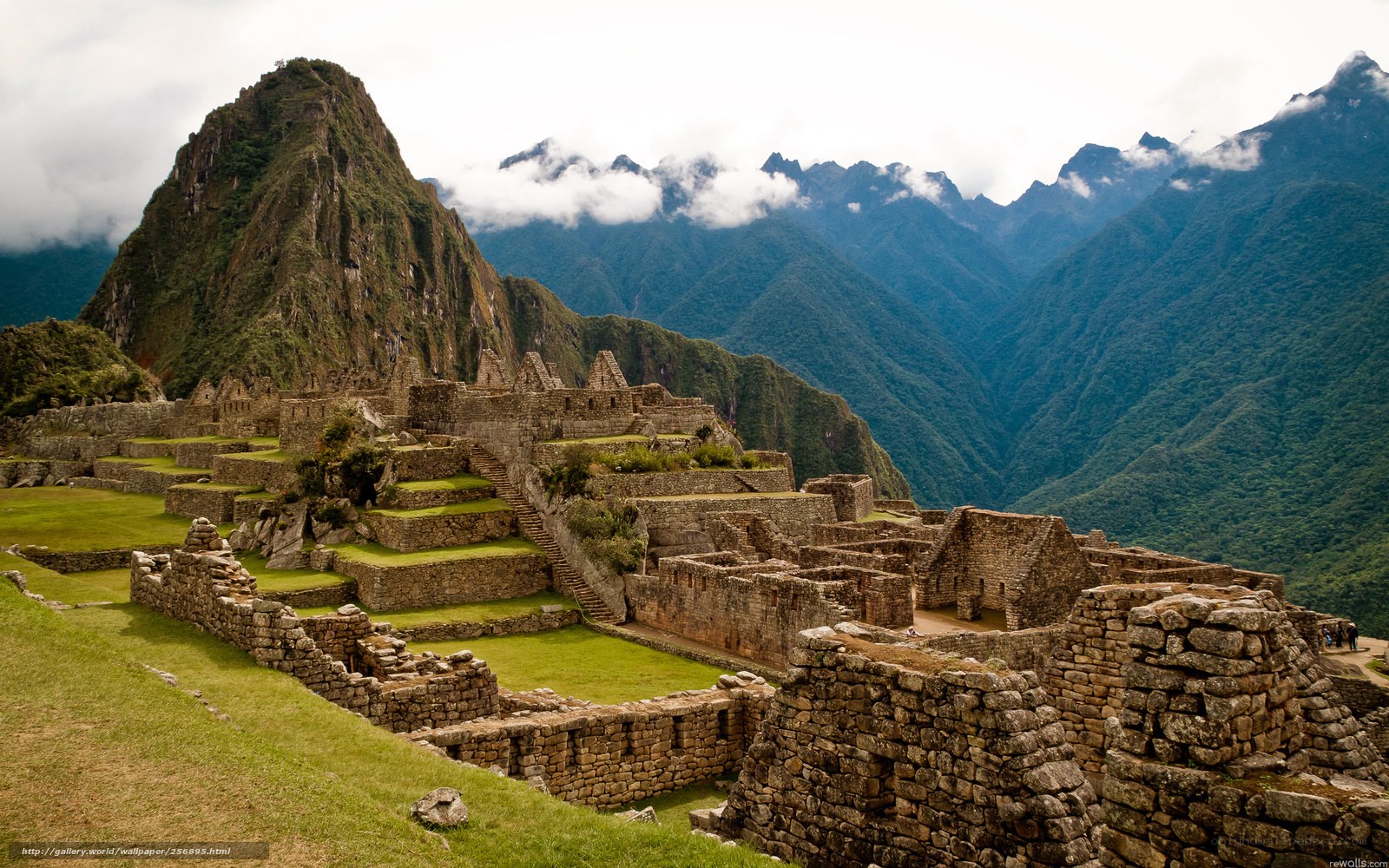 Machu Picchu ruins in mountains