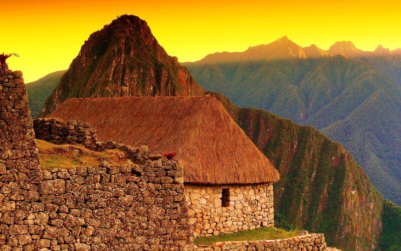 Machu Picchu Ruins — Yellow