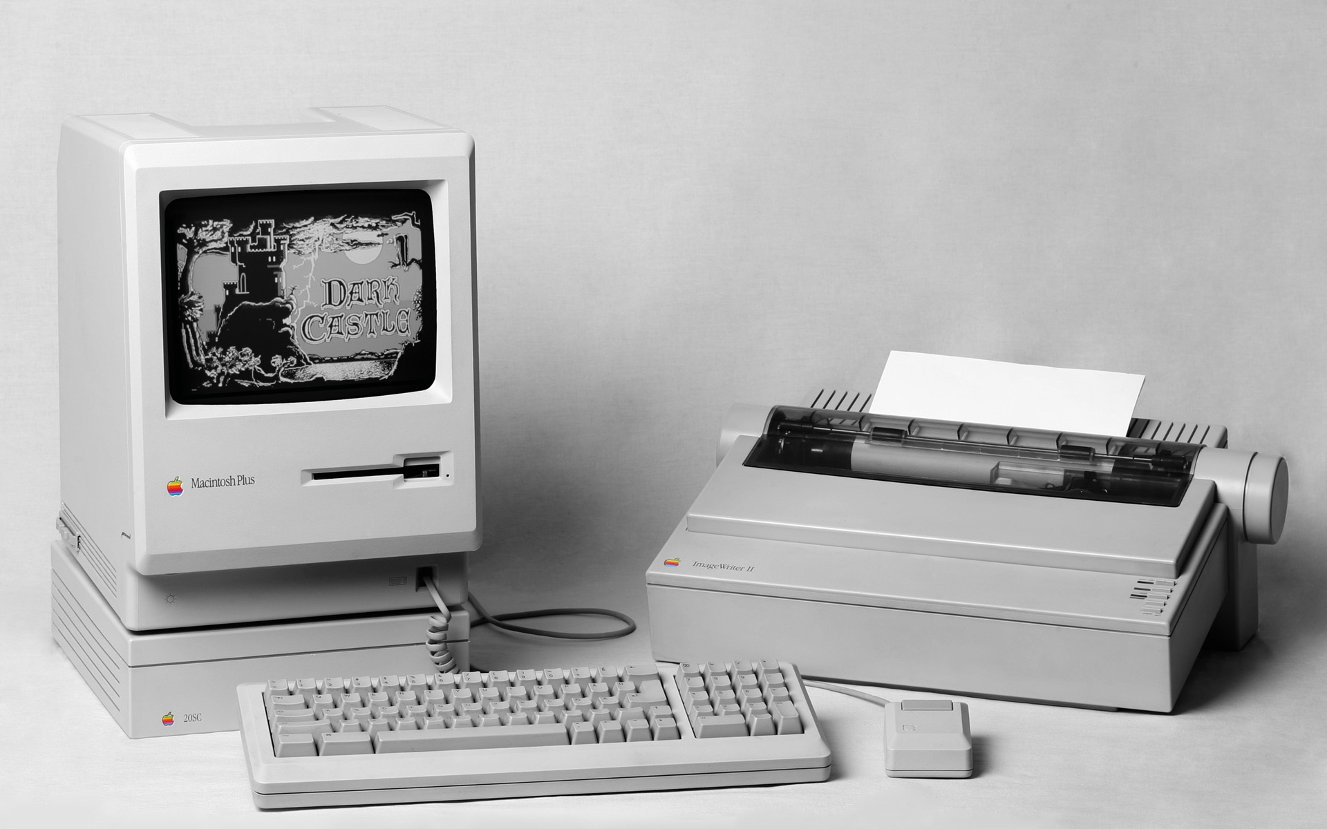 Macintosh Plus computer setup