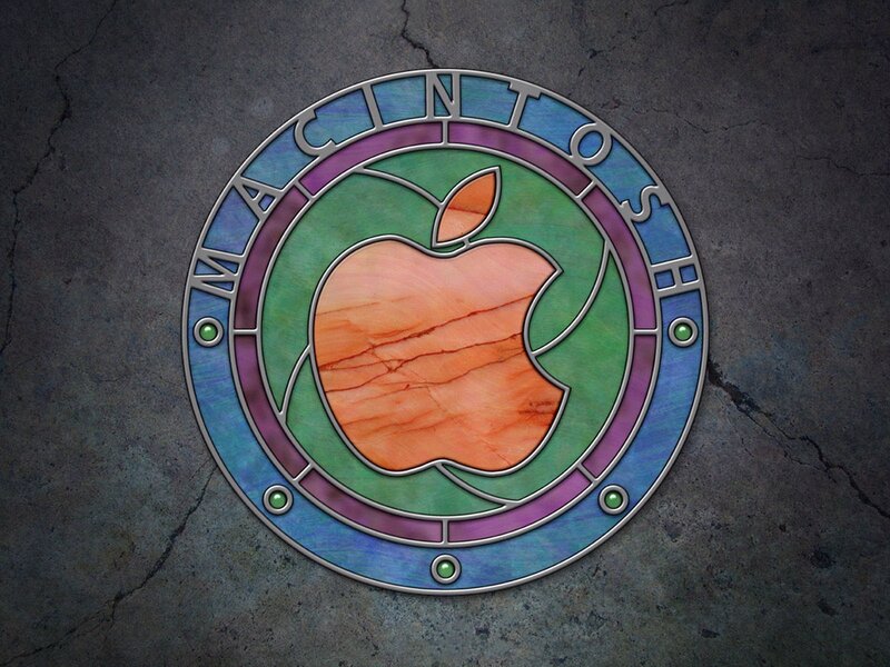 Macintosh stained glass logo