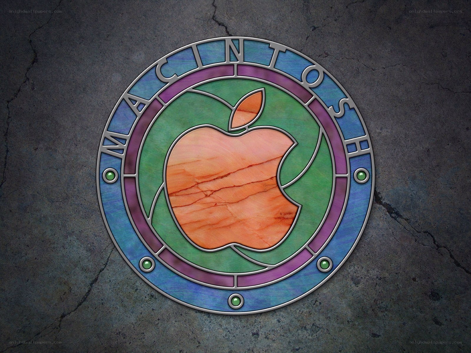 Macintosh stained glass logo