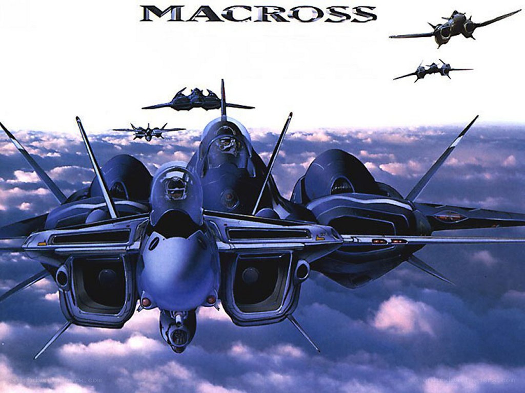 Macross fighter jet formation