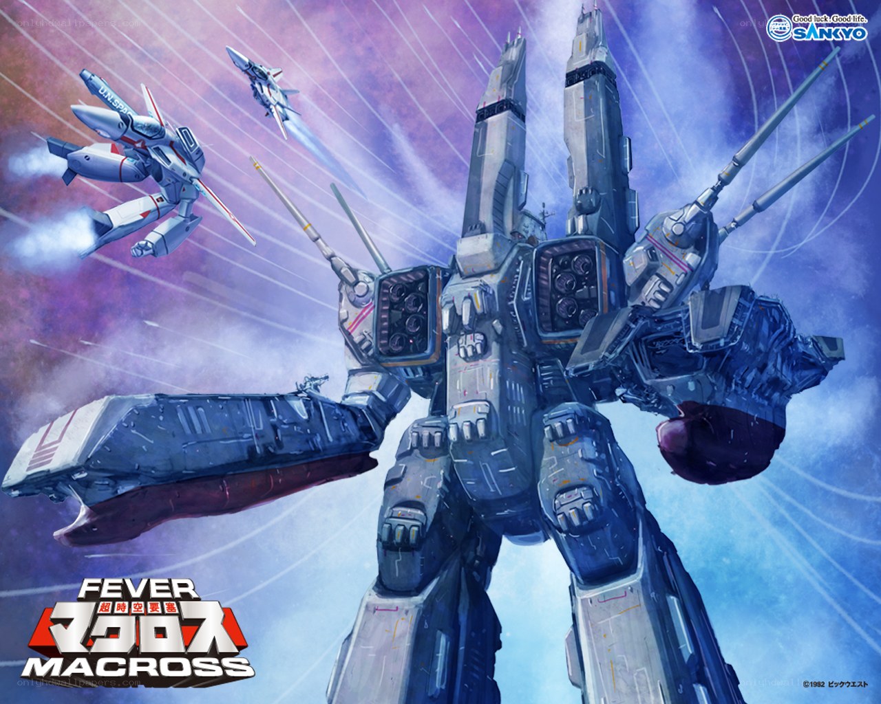 Macross mecha in space