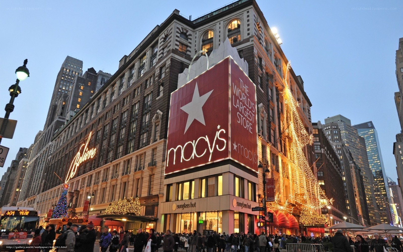 Macy's Herald Square at dusk