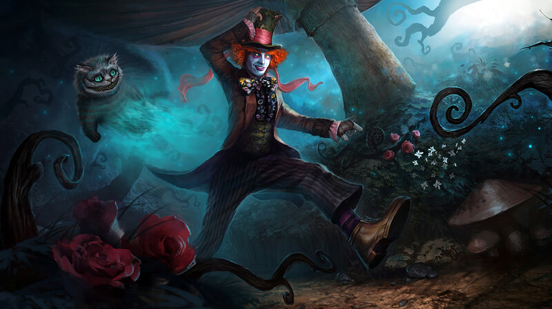 Mad Hatter Character — Blue
