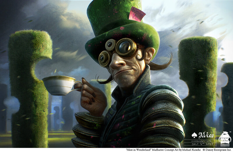 Mad Hatter Holding Tea Cup