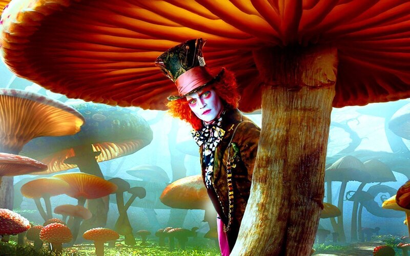 Mad Hatter in mushroom forest