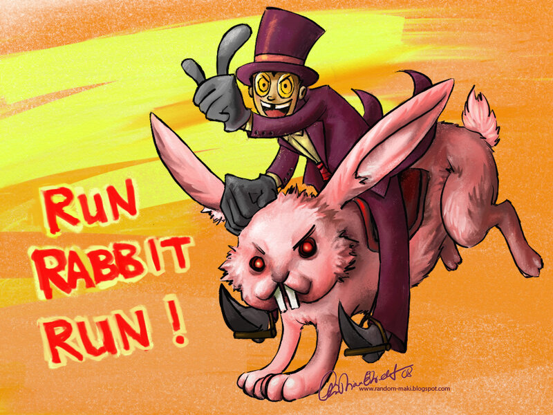 Mad Hatter on a rabbit