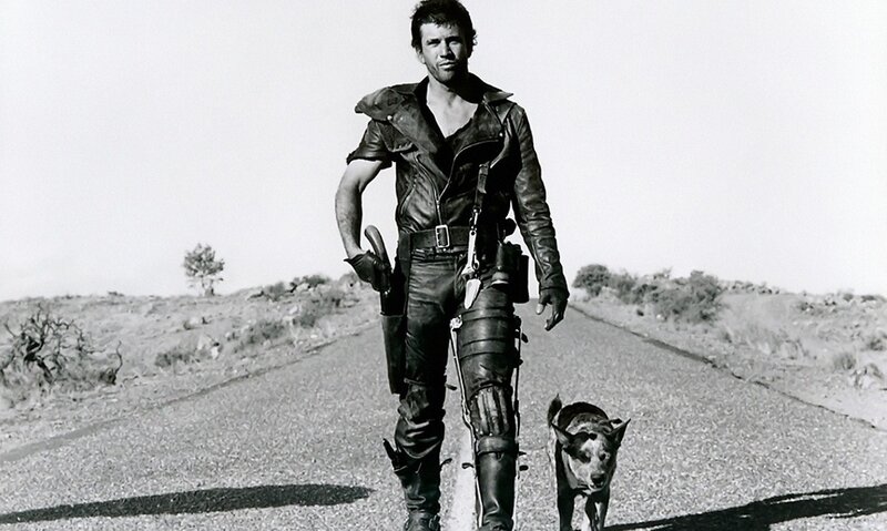 Mad Max character on road
