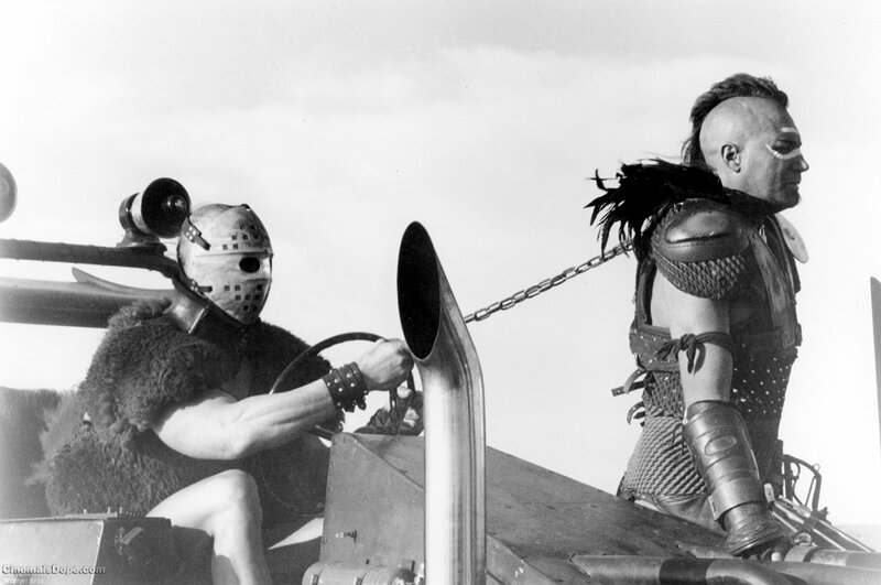 Mad Max characters in a vehicle