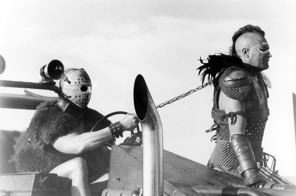 Mad Max characters in a vehicle