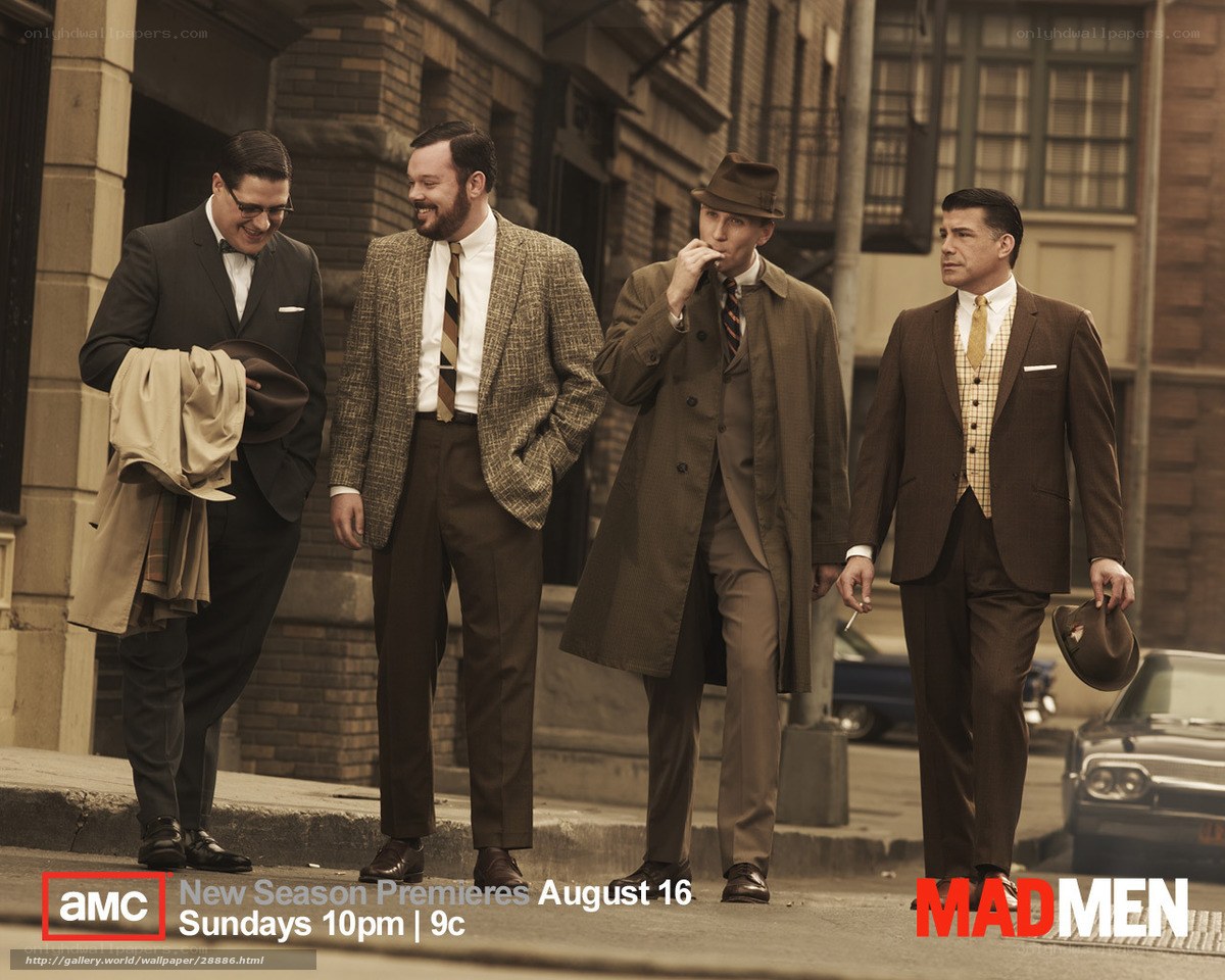 Mad Men cast on street