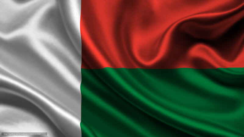 Madagascar flag waving