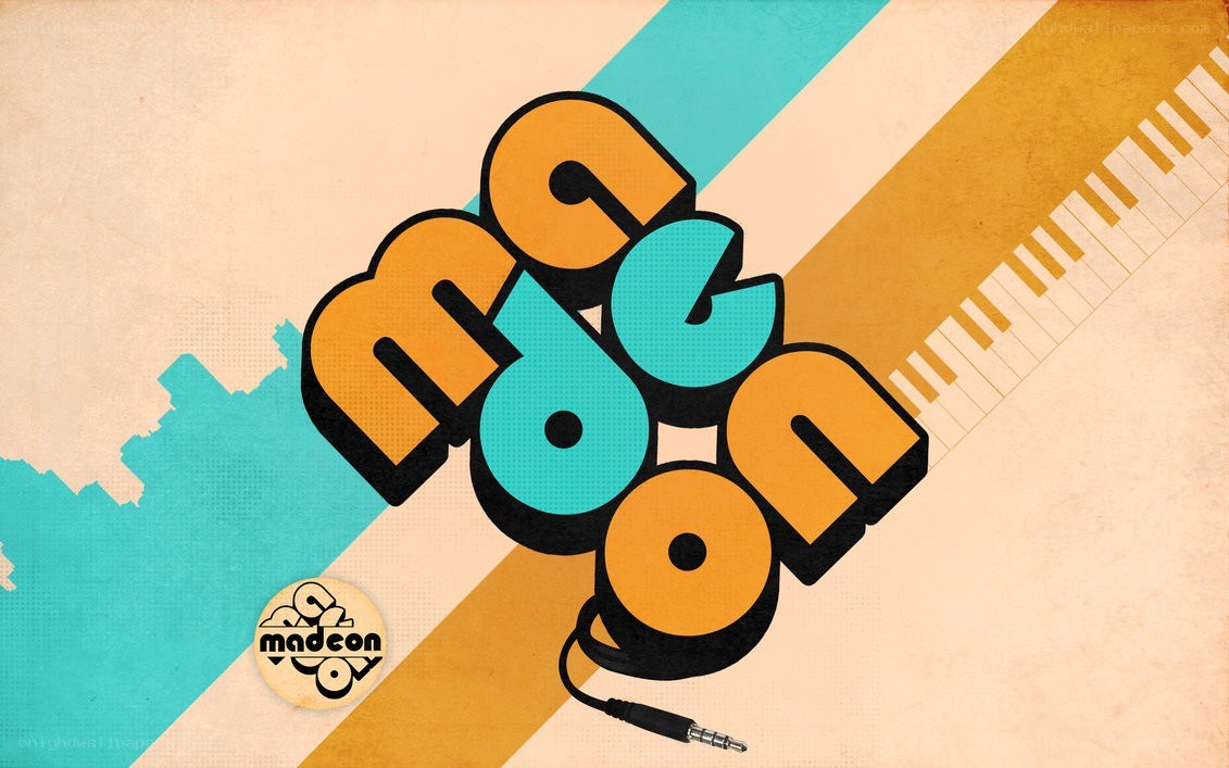 Madecon logo with headphones