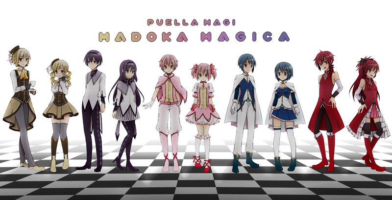 Madoka Magica characters lineup