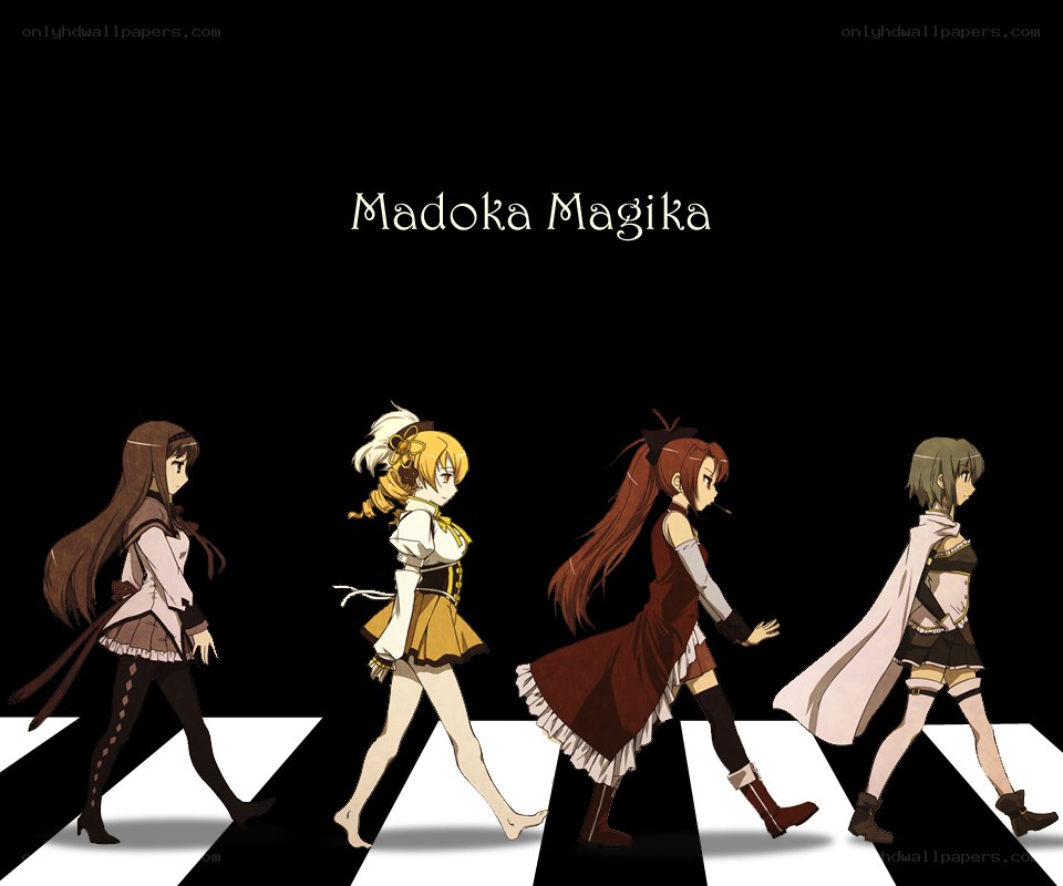 Madoka Magika characters crossing