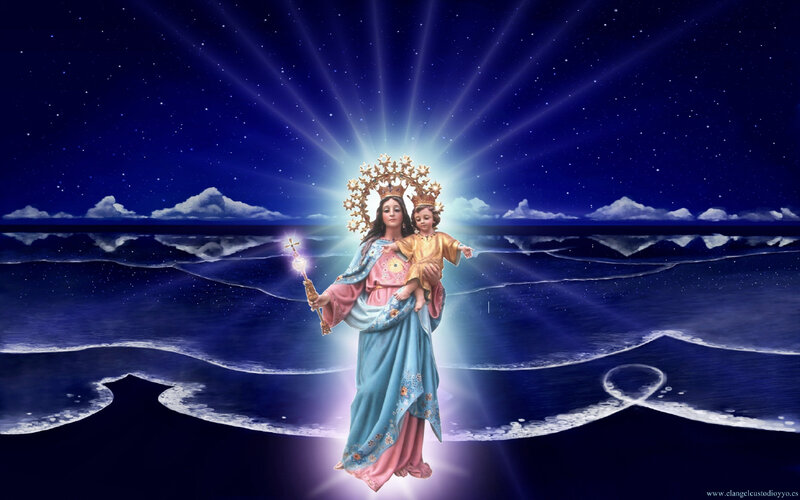 Madonna and Child — Blue, Serene, Night