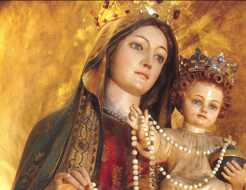 Madonna and Child Statue — Gold