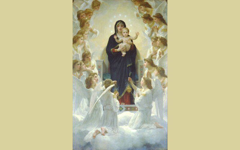 Madonna and Child with Angels — White