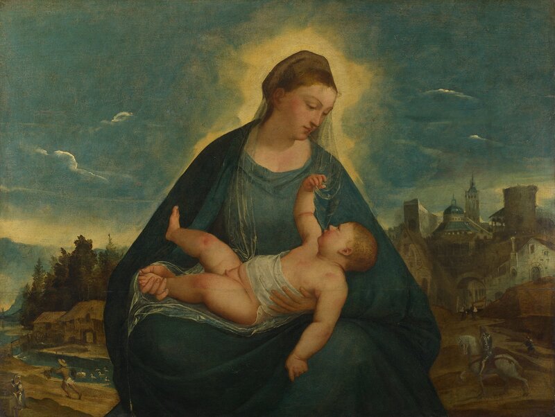 Madonna and Child with Landscape