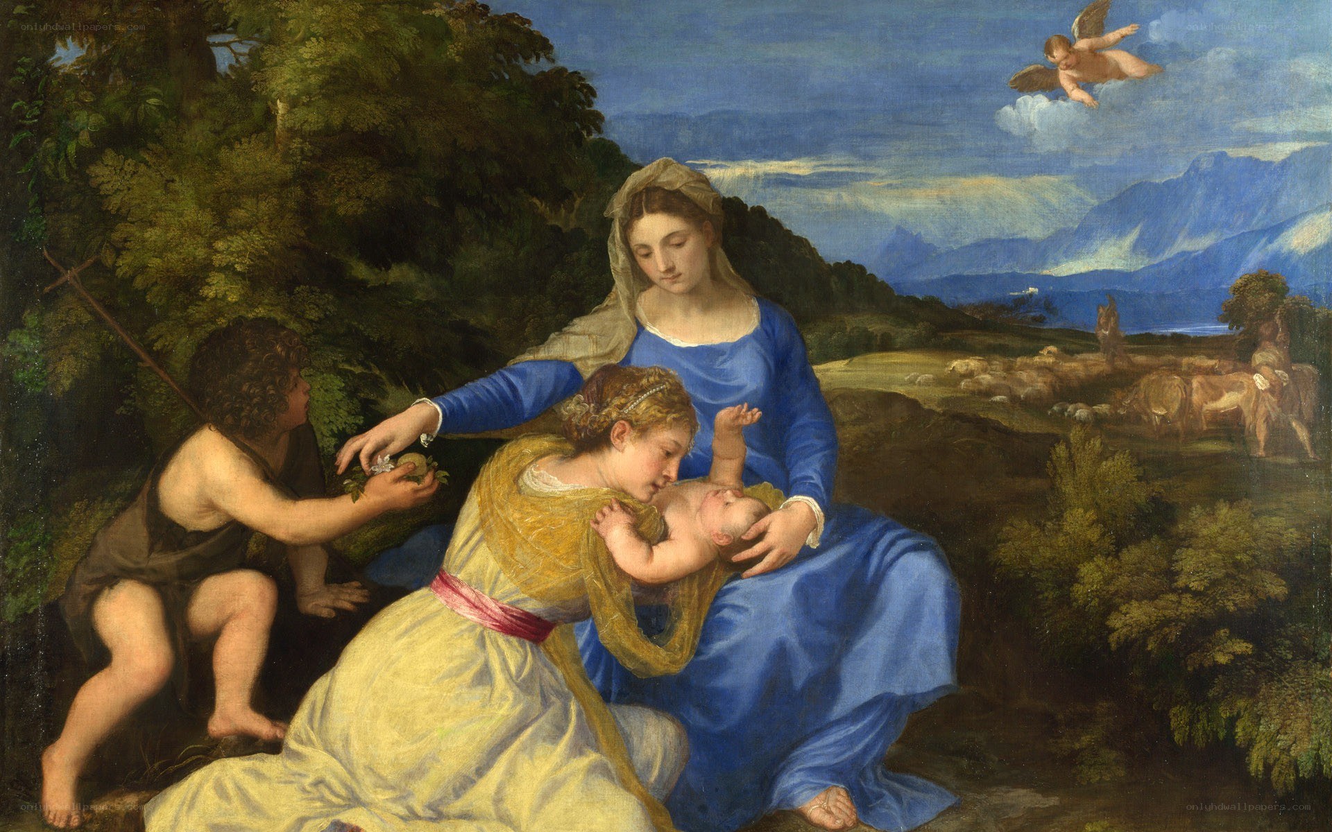 Madonna and Child with Saint John