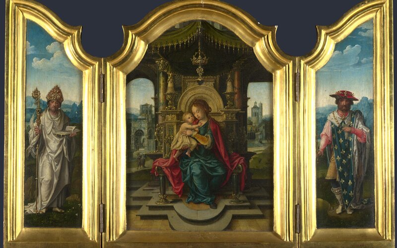 Madonna and Child with Saints — Gold, Reverent