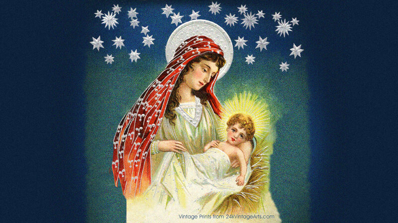 Madonna and Child with stars