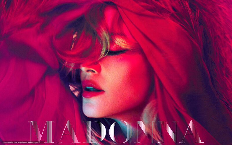 Madonna in red feathers