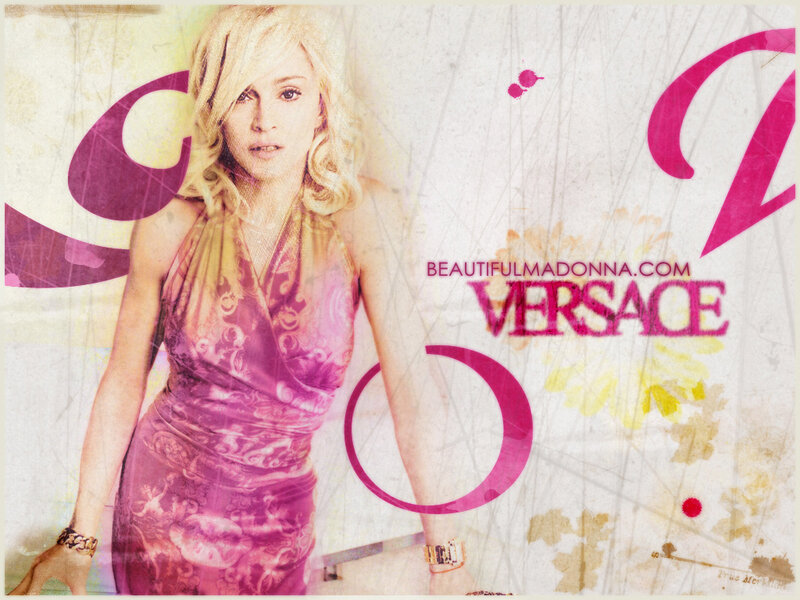 Madonna in Versace dress