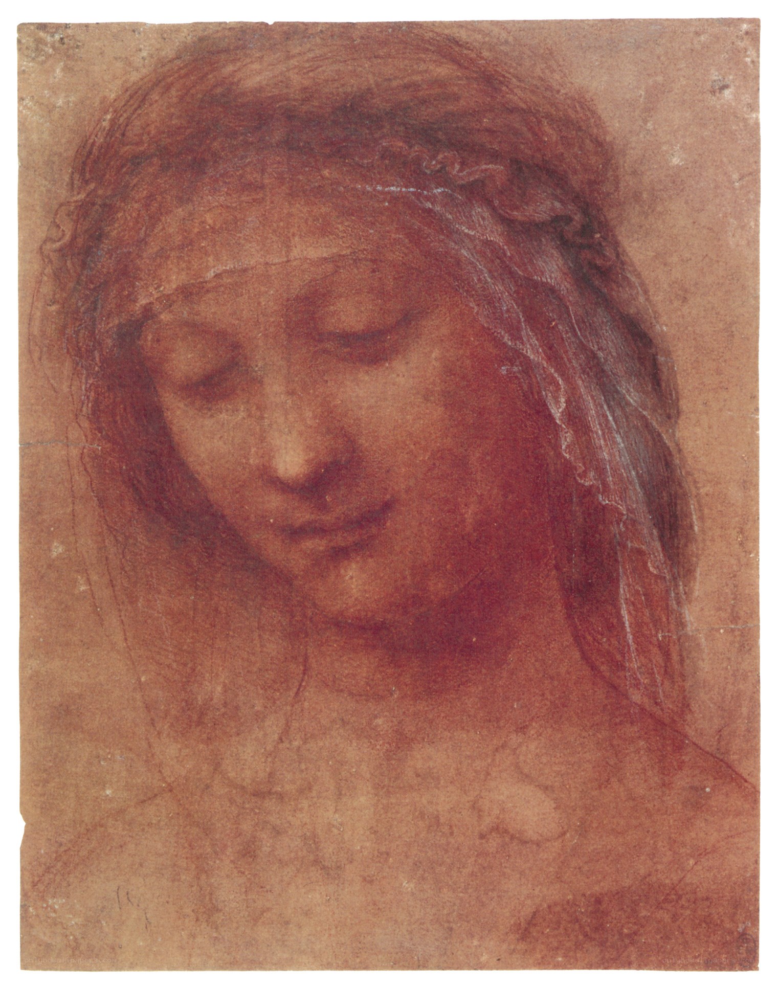 Madonna with closed eyes