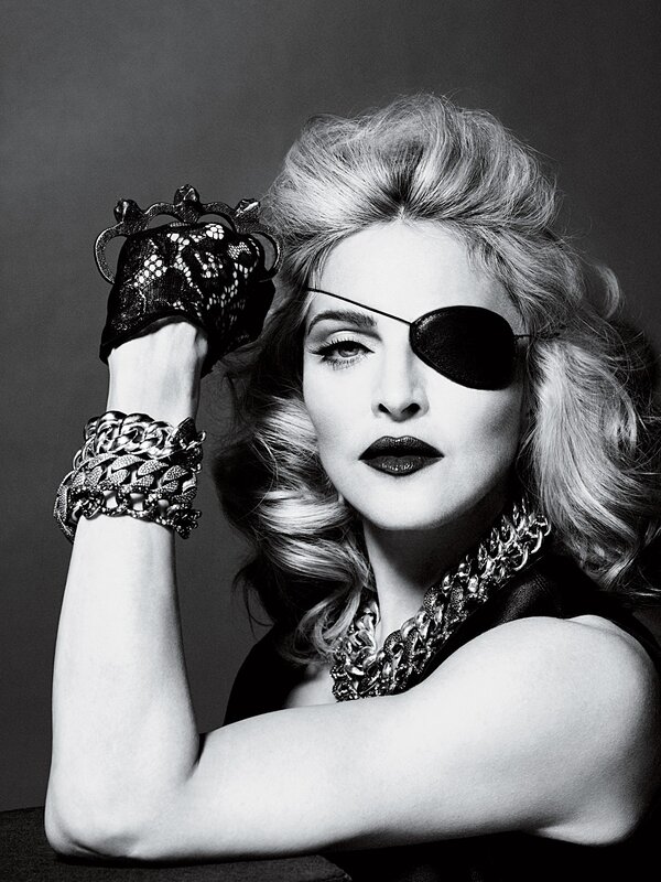 Madonna with eye patch
