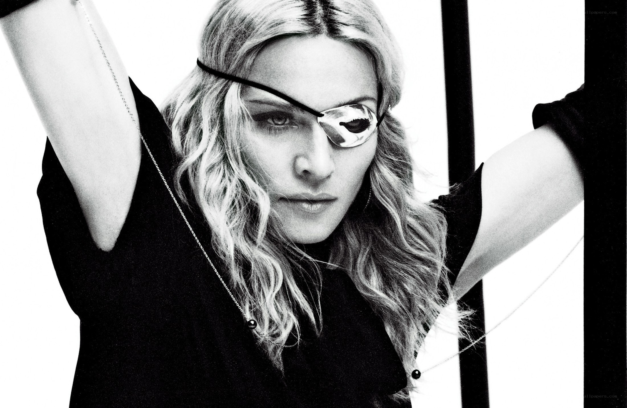 Madonna with eye patch